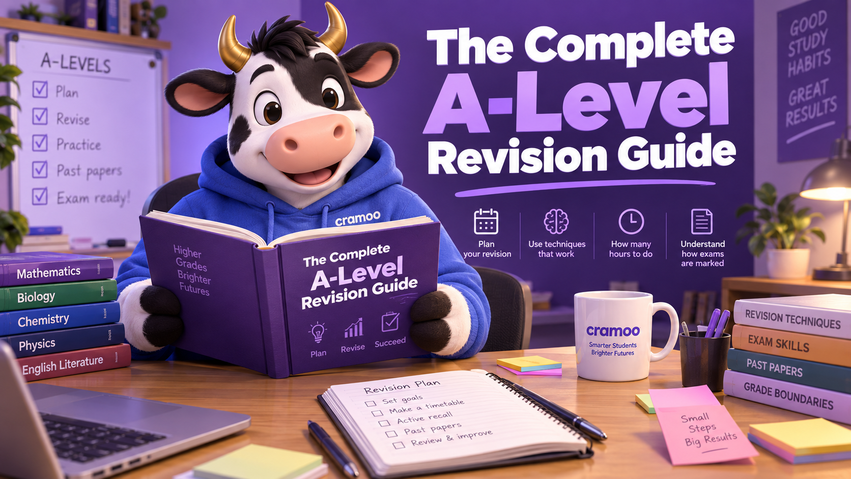 The Complete A-Level Revision Guide — Cramoo revision guide illustration