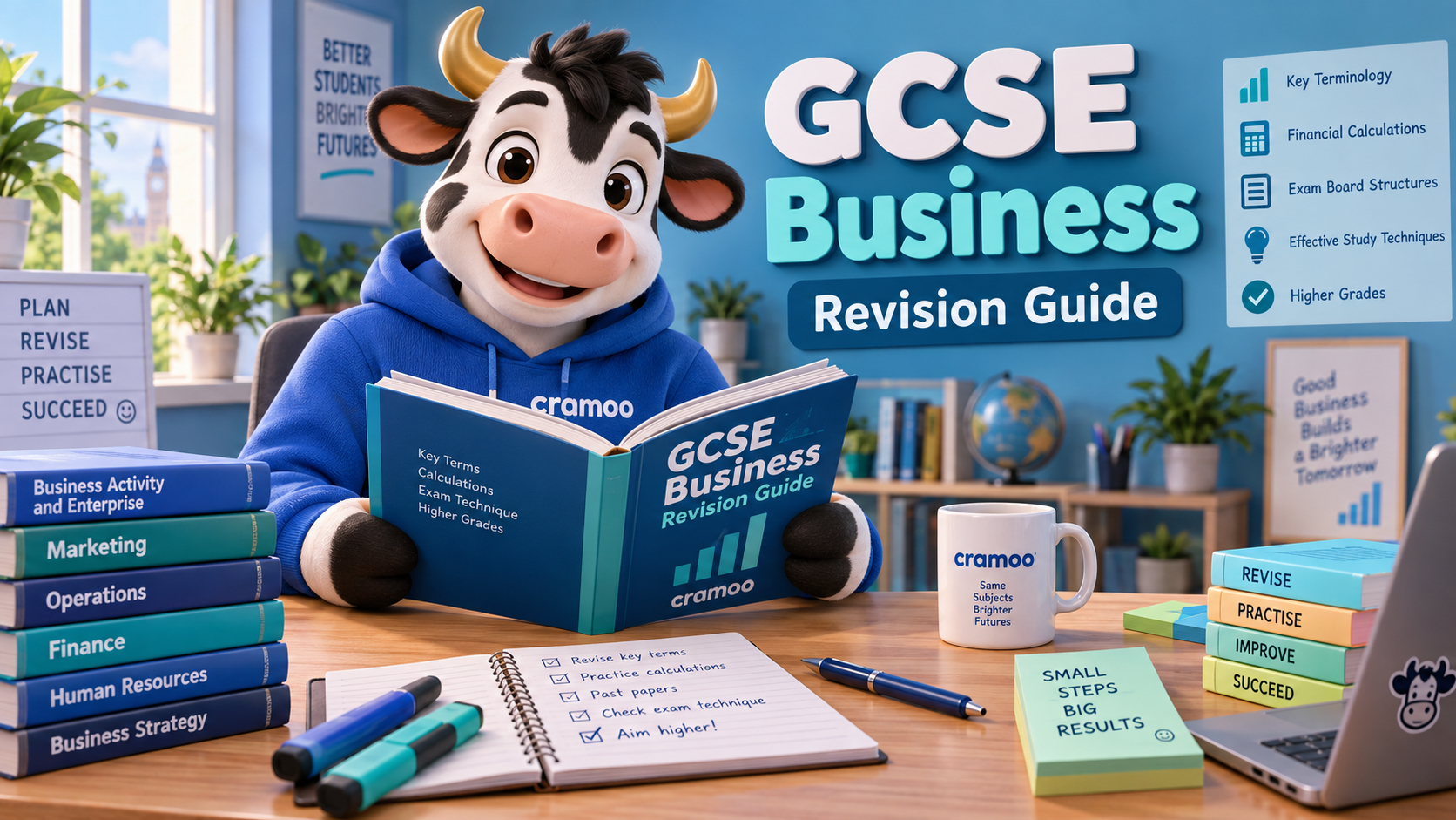 GCSE Business Revision Guide — Cramoo revision guide illustration