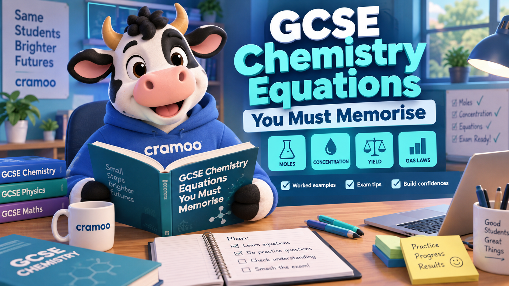 GCSE Chemistry Equations You Must Memorise — Cramoo revision guide illustration