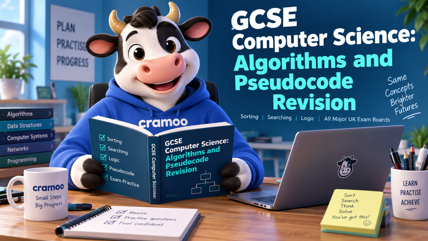 GCSE Computer Science: Algorithms and Pseudocode Revision — Cramoo revision guide illustration