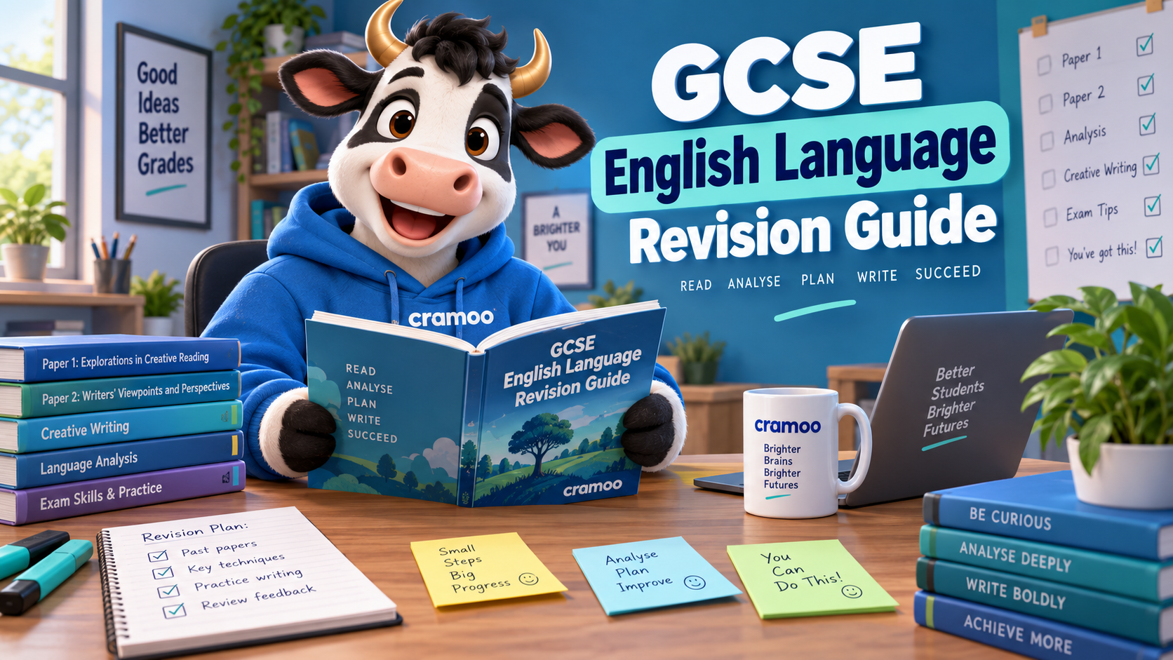 GCSE English Language Revision Guide — Cramoo revision guide illustration