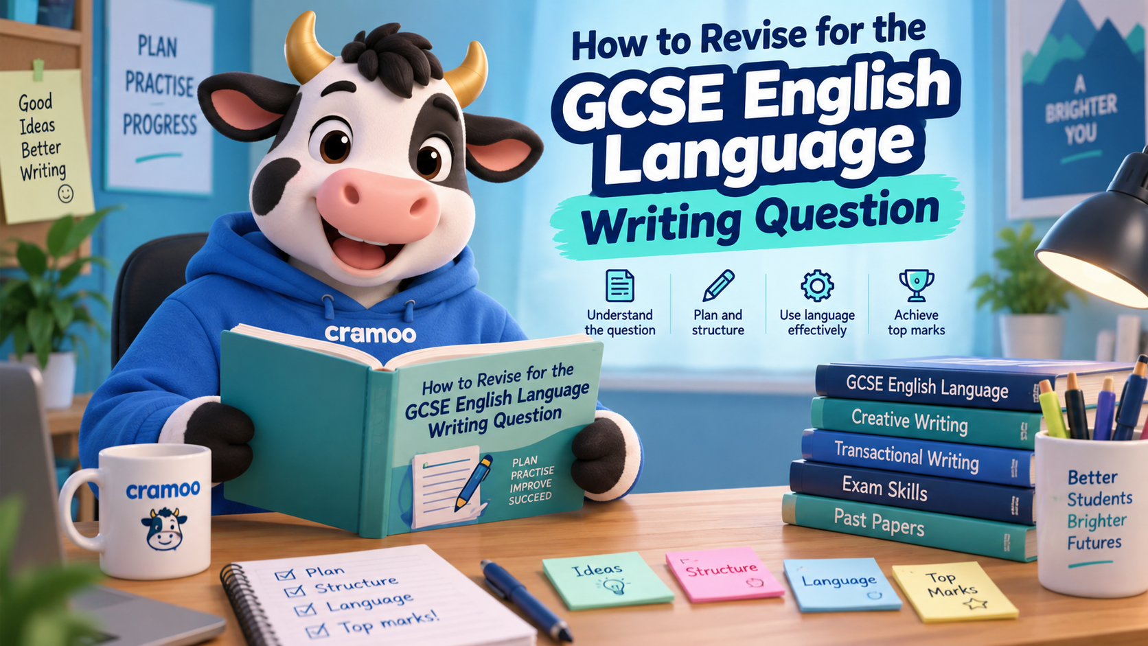 How to Revise for the GCSE English Language Writing Question — Cramoo revision guide illustration