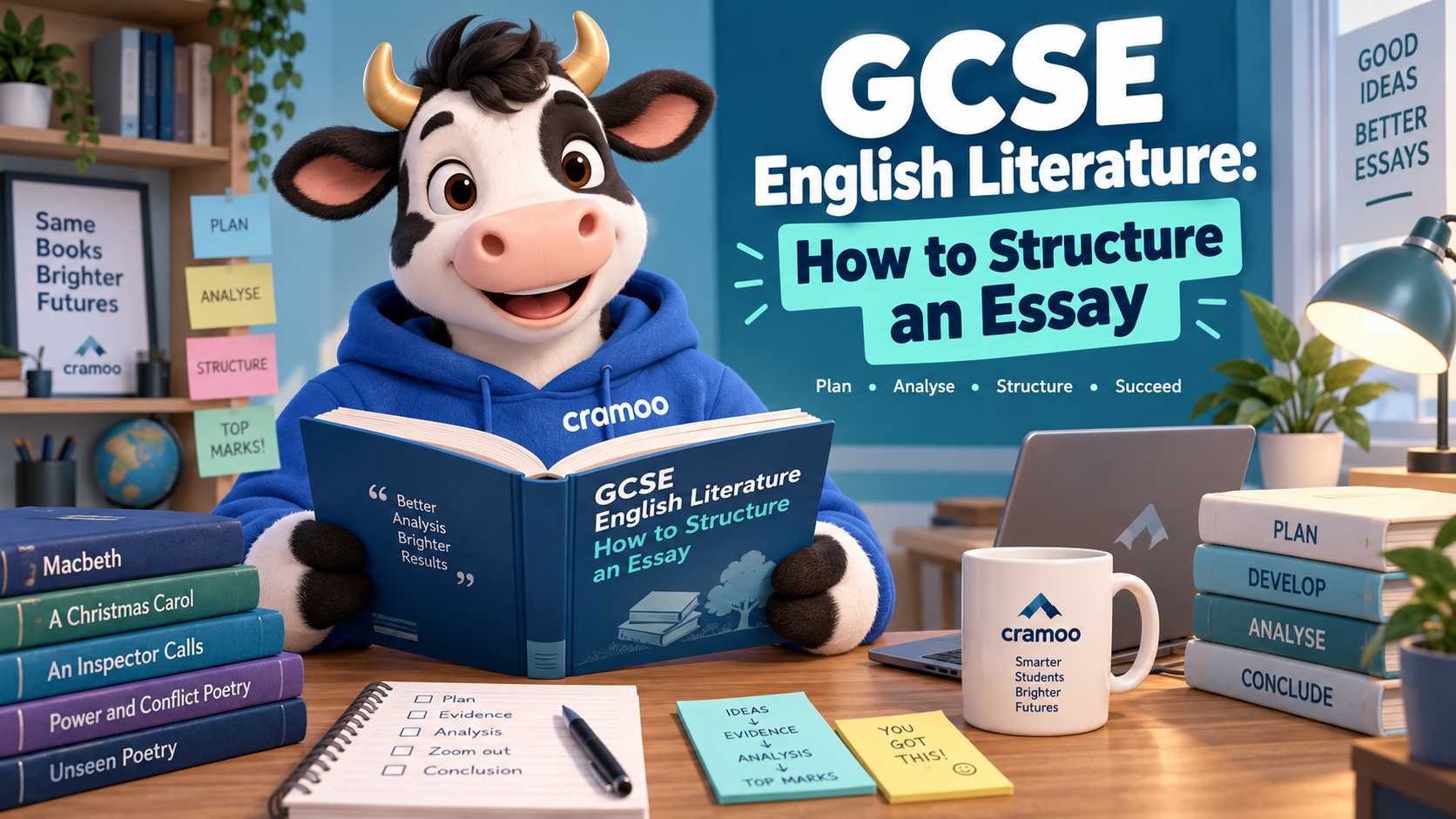 GCSE English Literature: How to Structure an Essay — Cramoo revision guide illustration