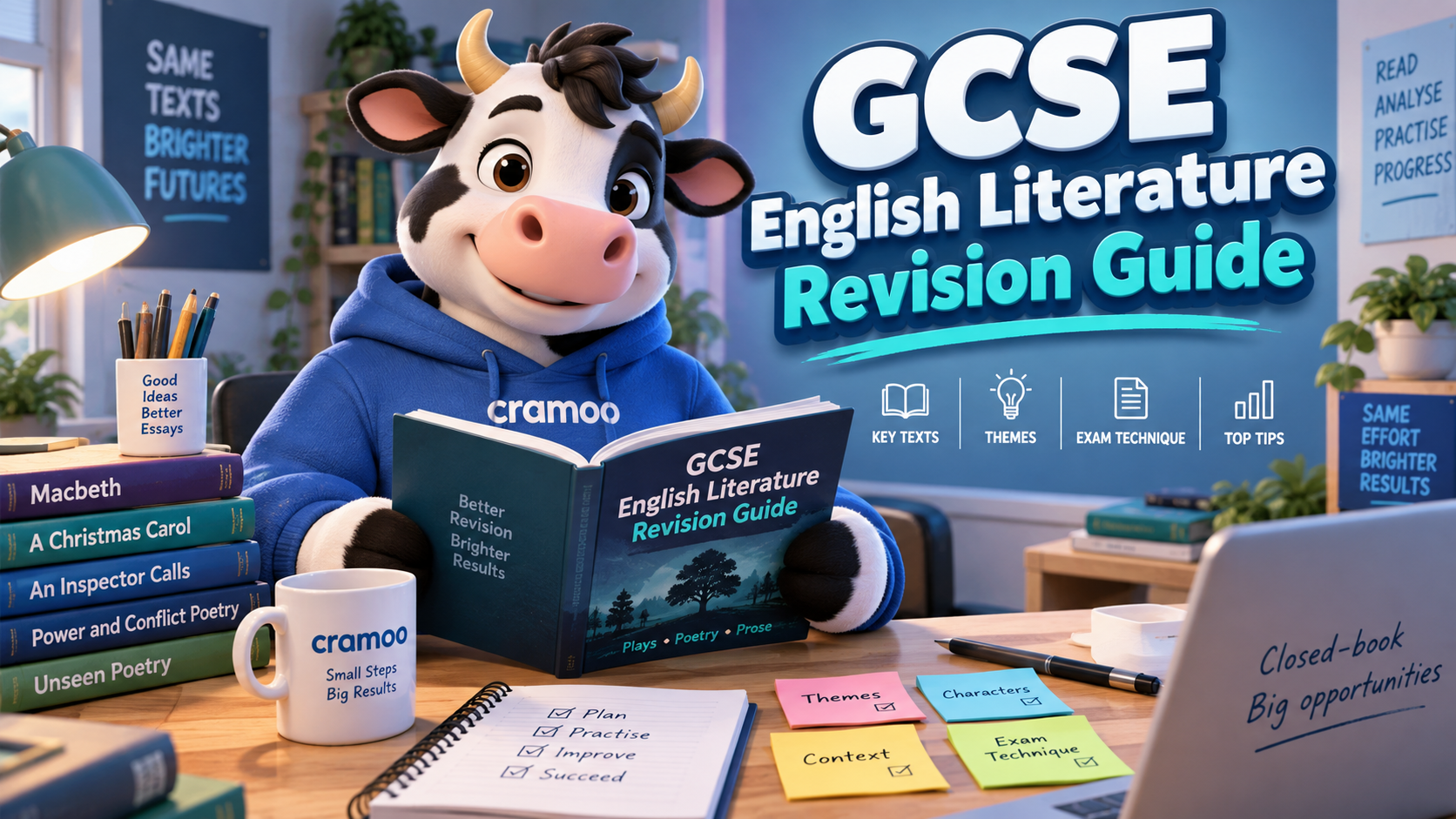 GCSE English Literature Revision Guide — Cramoo revision guide illustration