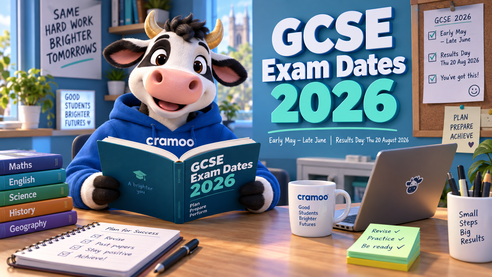 GCSE Exam Dates 2026 — Cramoo revision guide illustration