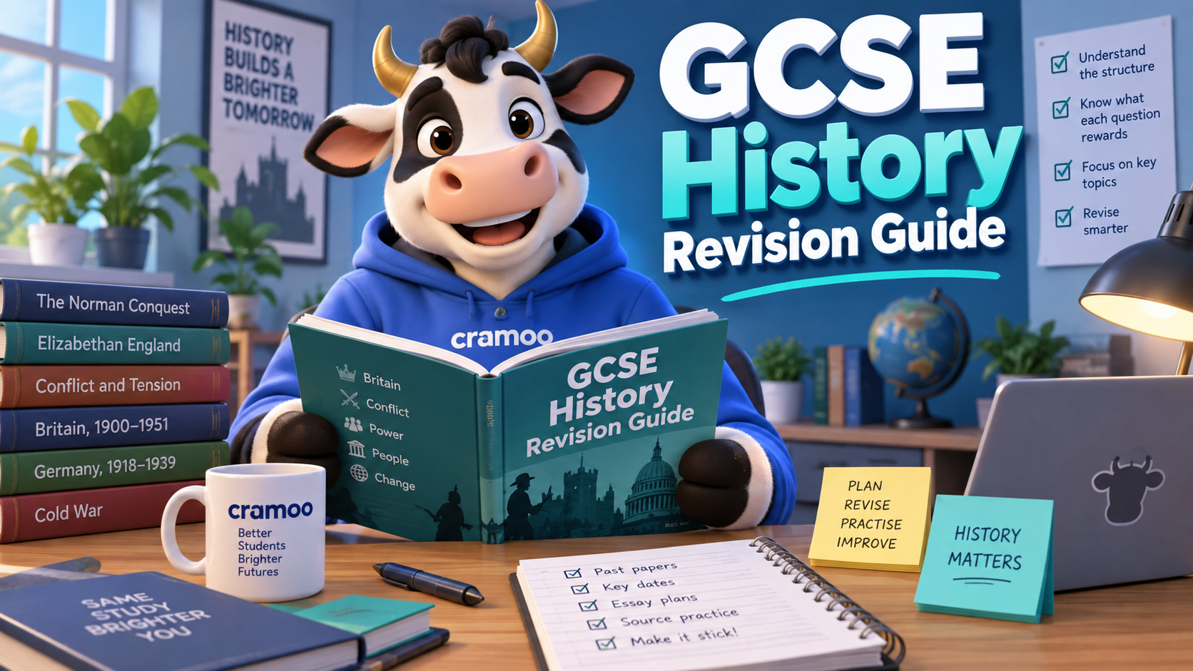 GCSE History Revision Guide — Cramoo revision guide illustration