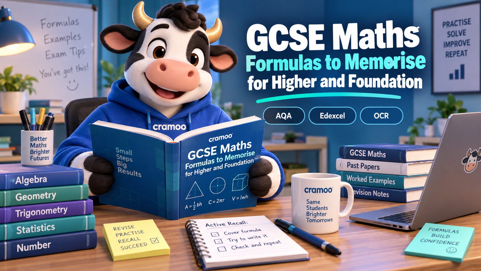 GCSE Maths Formulas to Memorise for Higher and Foundation — Cramoo revision guide illustration