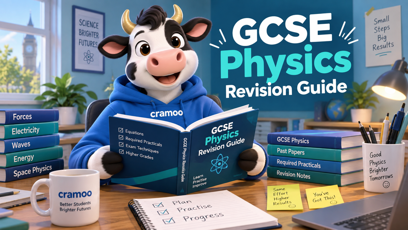 GCSE Physics Revision Guide — Cramoo revision guide illustration