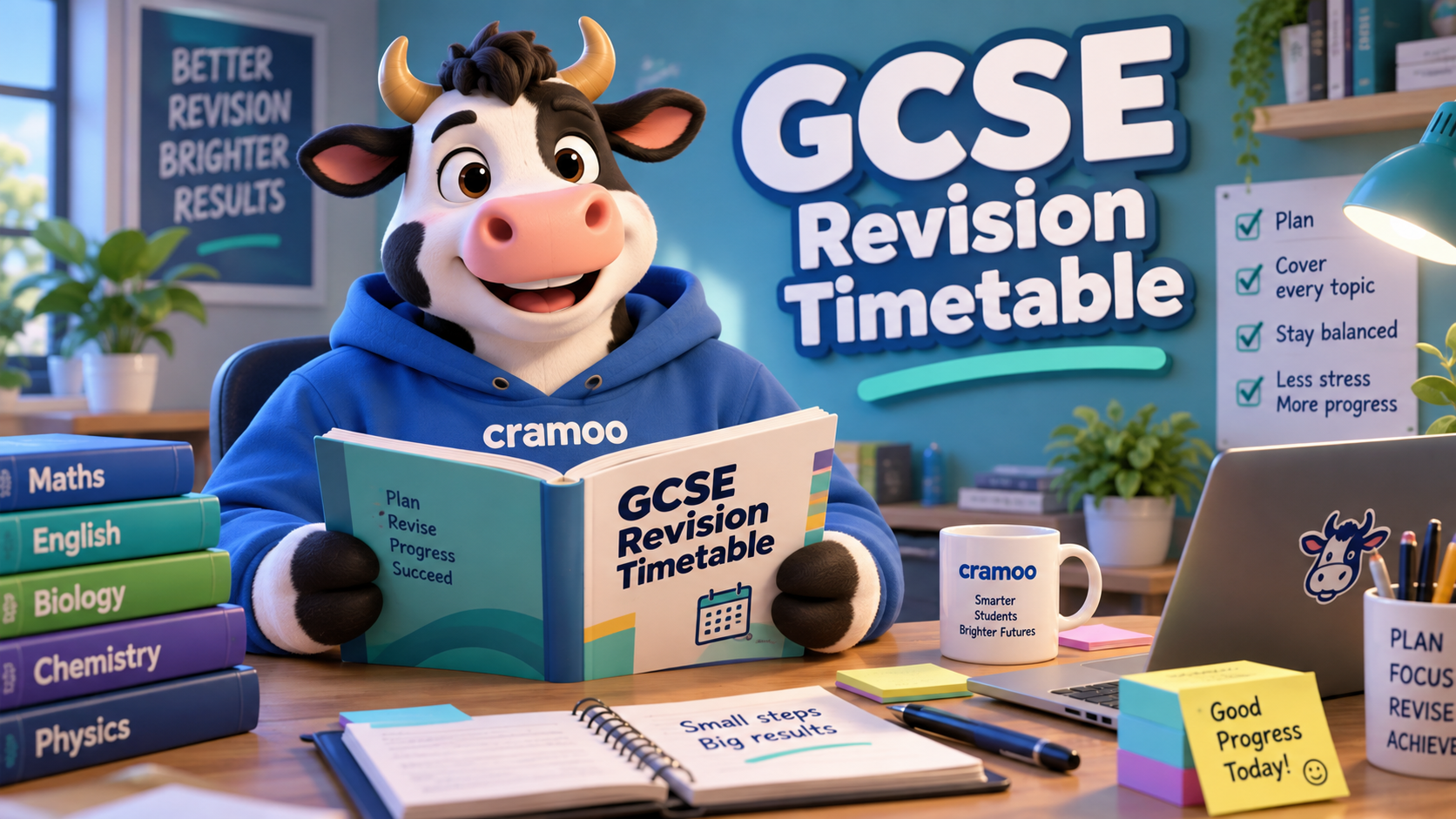 GCSE Revision Timetable — Cramoo revision guide illustration