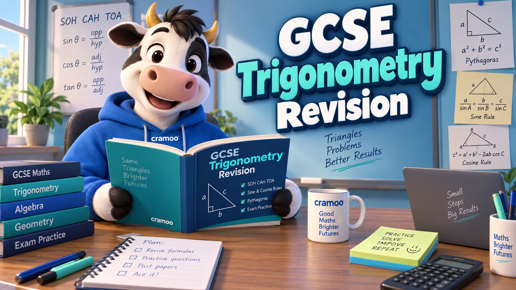 GCSE Trigonometry Revision — Cramoo revision guide illustration