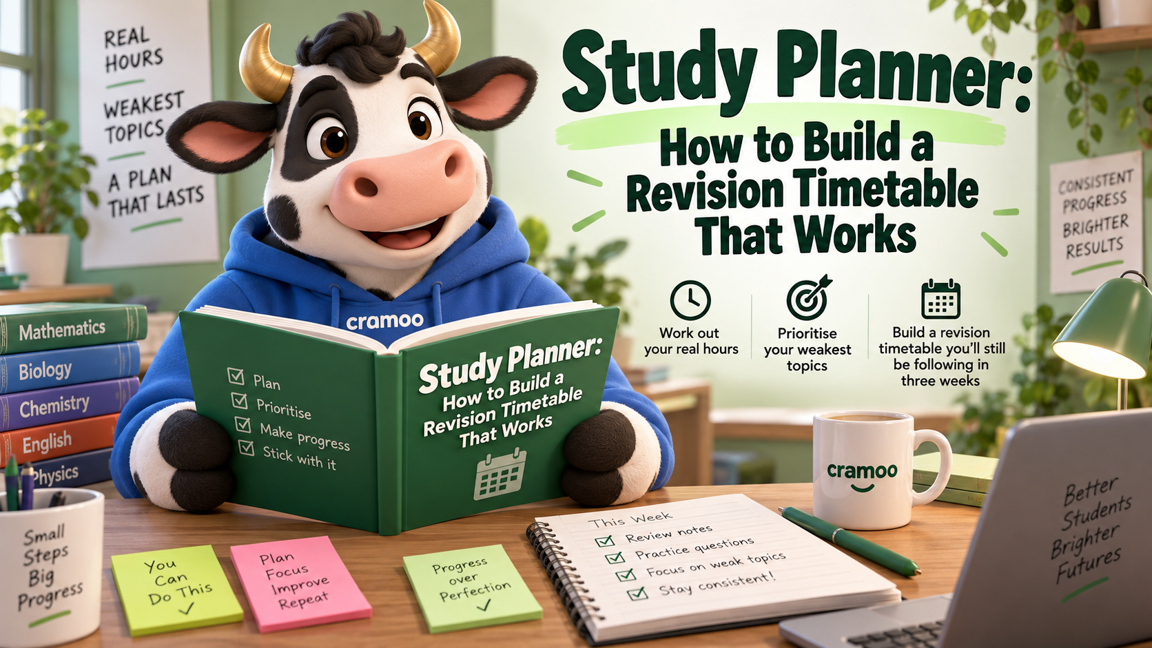Study Planner: How to Build a Revision Timetable That Works — Cramoo revision guide illustration